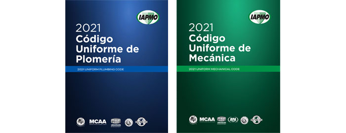 IAPMO Publishes Spanish Versions of 2021 Uniform Plumbing Code and Uniform Mechanical Code