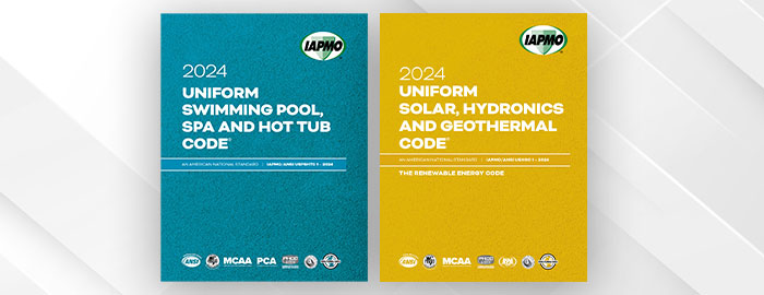 2024 IAPMO Solar, Hydronics and Geothermal; Swimming Pool, Spa and Hot Tub Codes Now Available