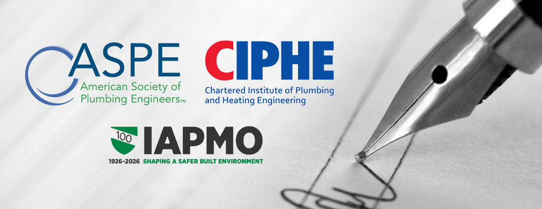 IAPMO Signs MOUs with CIPHE, ASPE at 14th World Plumbing Conference