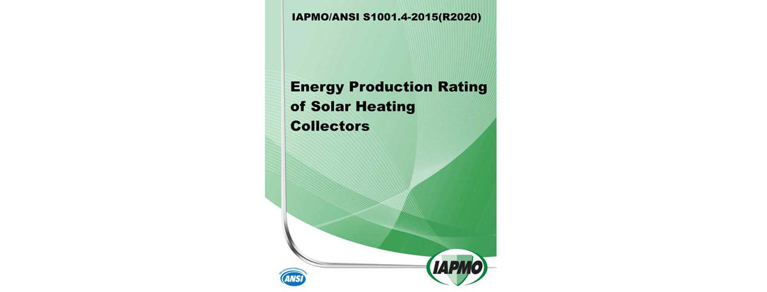 IAPMO R&T Announces New American National Standard for Solar Heating Systems