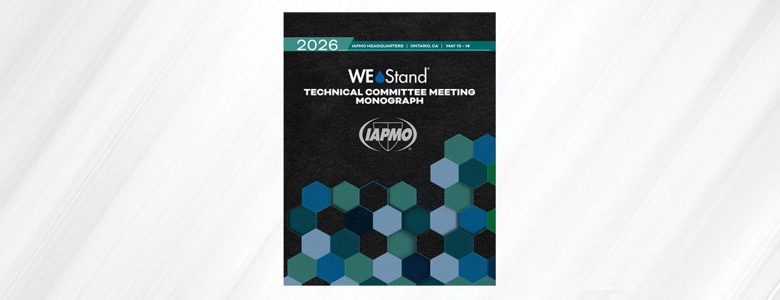 IAPMO WE•Stand Monograph Now Available 