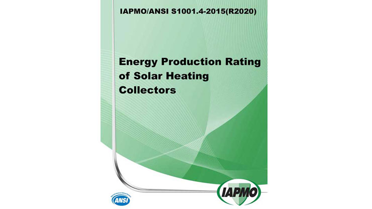 IAPMO R&T Announces New American National Standard for Solar Heating Systems