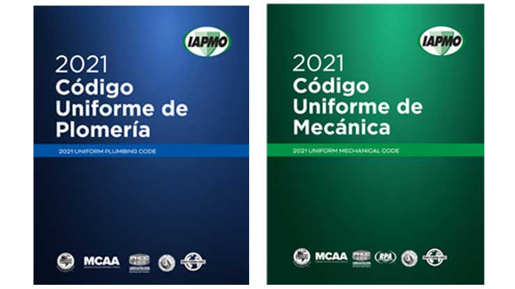 IAPMO Publishes Spanish Versions of 2021 Uniform Plumbing Code and Uniform Mechanical Code